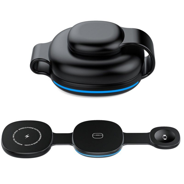 Chargeur sans fil 3en1 compact 15W - Noir / NEW MODEL