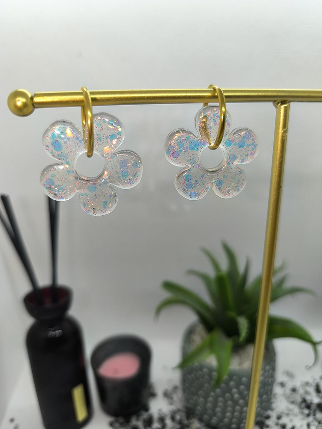 Pampilles interchangeables BORA transparente holographique 