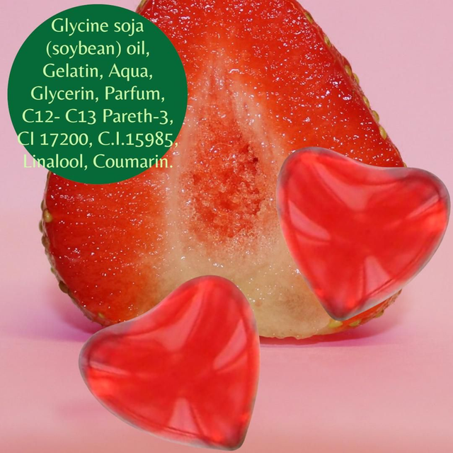 Perle de bain cœur senteur Fraise