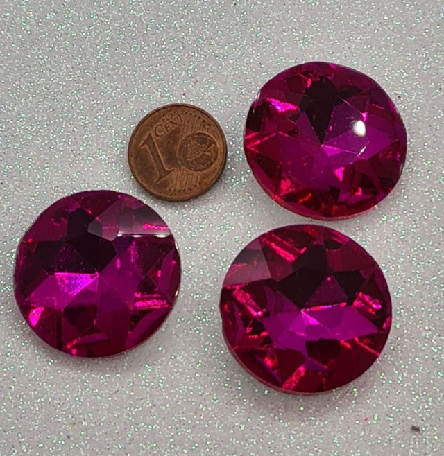 Fancy Chaton, Pink, 27mm