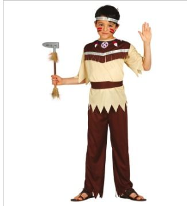 CARNEVALE , COSTUME  INDIANO CHEROKEE BAMBINO, 3/4 ANNI