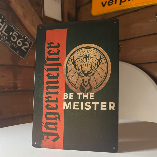 Jagermeister “be the meister” metalen bord - 20x30 cm