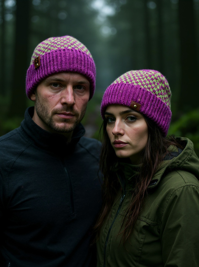 Soft Merino Wool Handmade Unisex Hat (Colour: Fruit Salad)