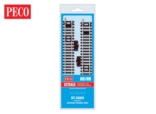 2 rails de coupure 168 mm Peco ST-2005 H0