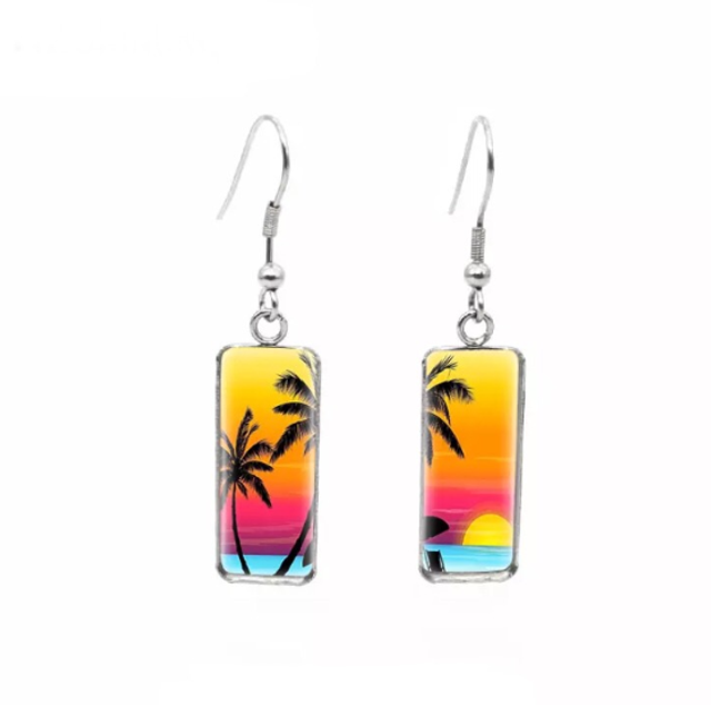 Tropical Beach Drop Earrings