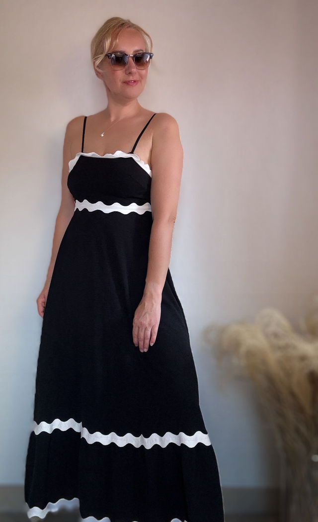 Schwarzes Maxikleid Dia