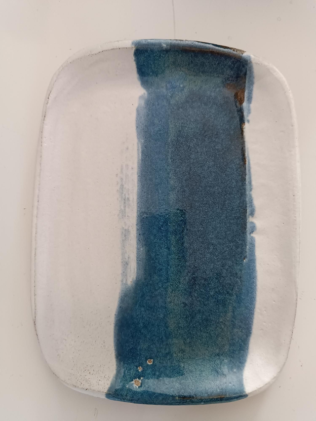 vendu Bleu blanc rectangle petit modèle 