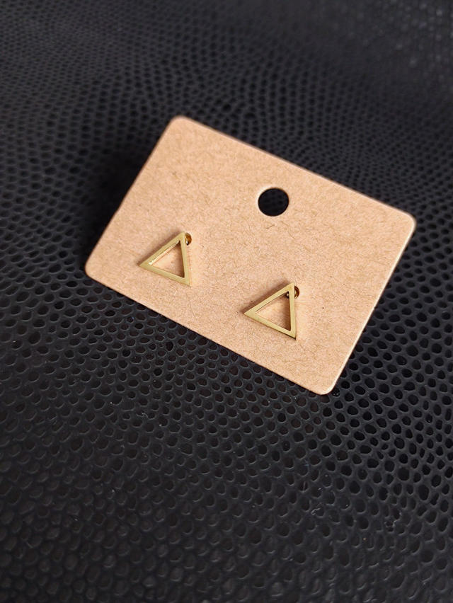 Edelstahl Ohrstecker | Dreieck offen | Gold