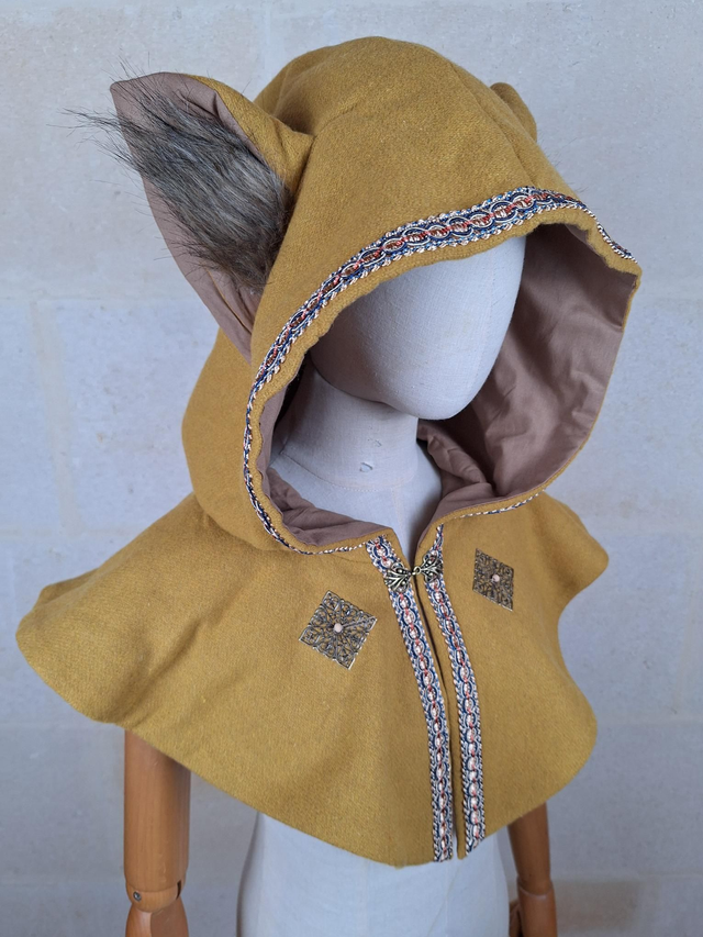 Capuchon à oreilles Jaune