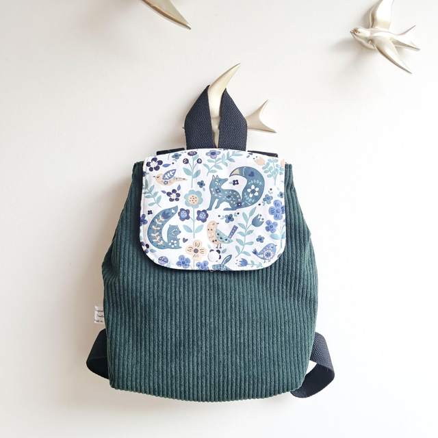 Sac à dos enfant "animaux de la forêt fleuris"