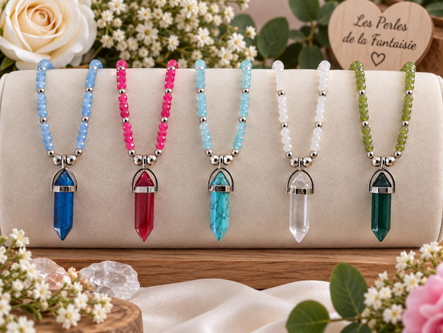 Collier pendentif cristal