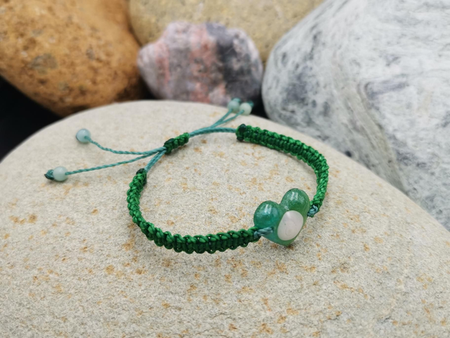 BCO-016 Bracelet cœur vert