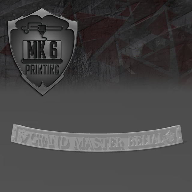 Grand Master, Belial Nameplate (50mm)