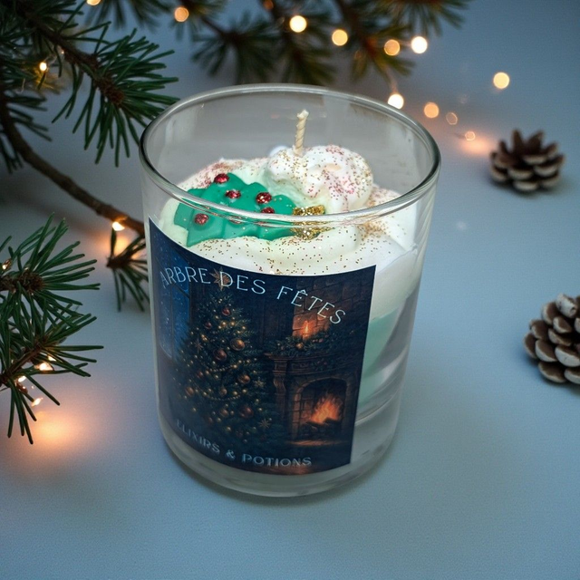 Bougie parfumée gourmande "Arbre des Fêtes" (sapin de Noël)