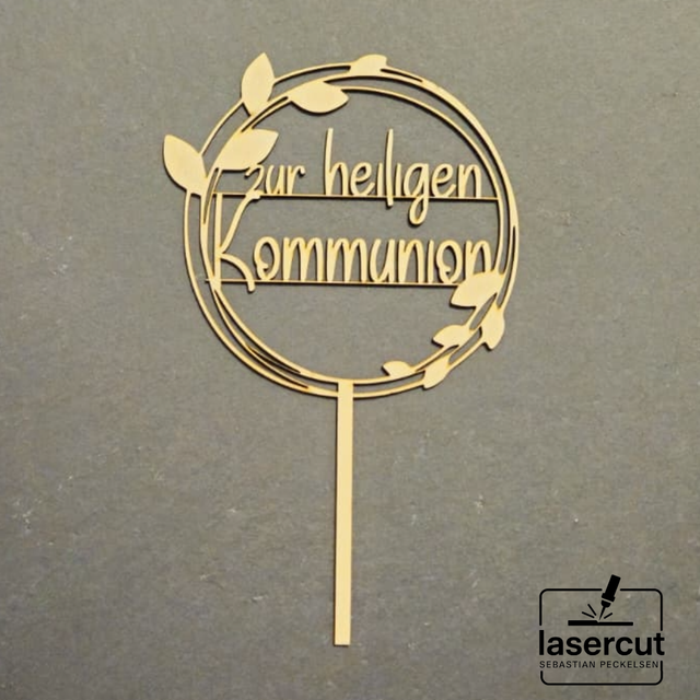 Blumen / Torten / Kuchen Stecker "Kommunion"