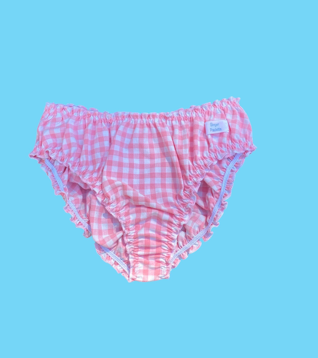 Culotte vichy rose  -  taille XS