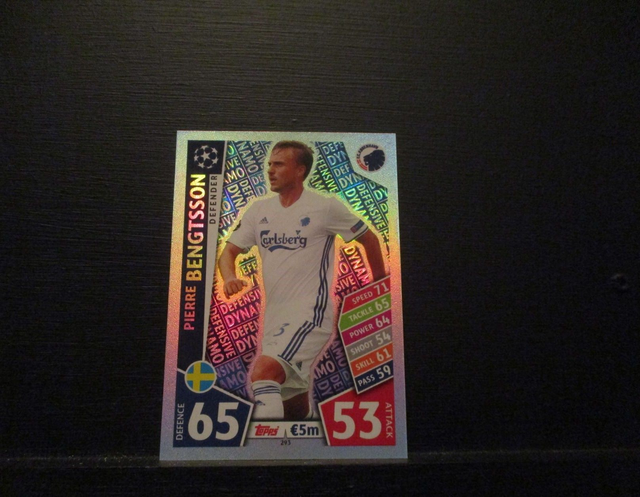 Pierre Bengtsson - UEFA Champions League Match Attax 2017/18 Original Trading Card #293