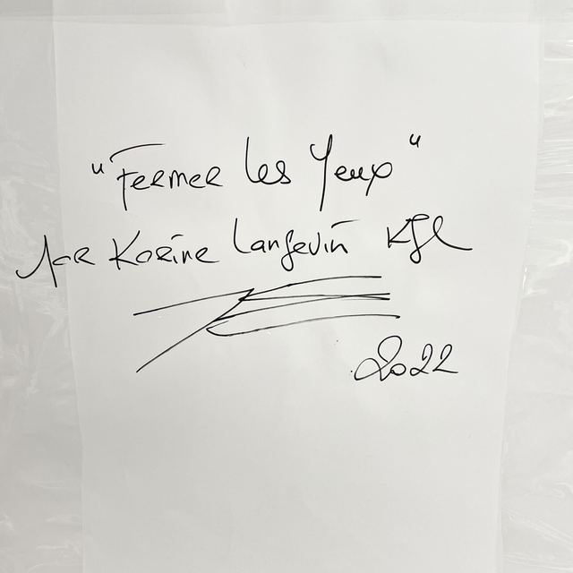 Oeuvre sur papier - Fermer les yeux - 50x65cm