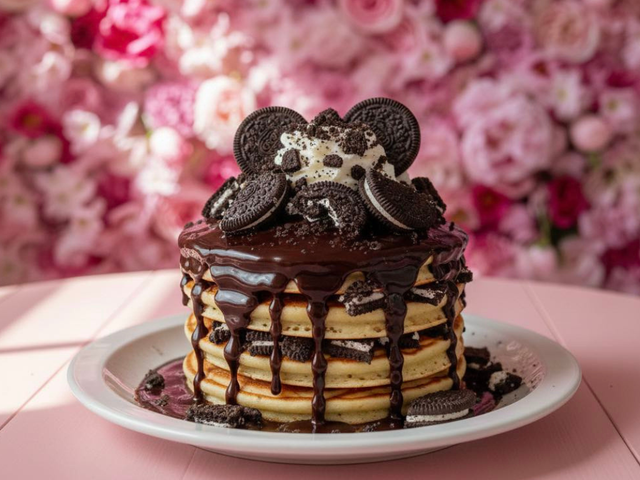 Cookies &amp; Cream Pancake Stack