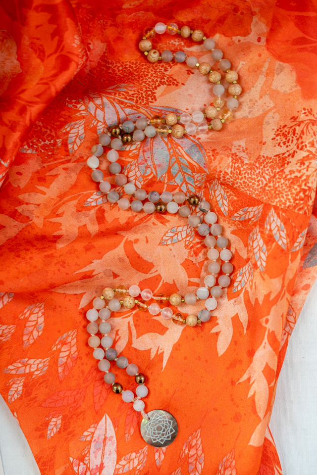 Mala Nacre Chakra couronne