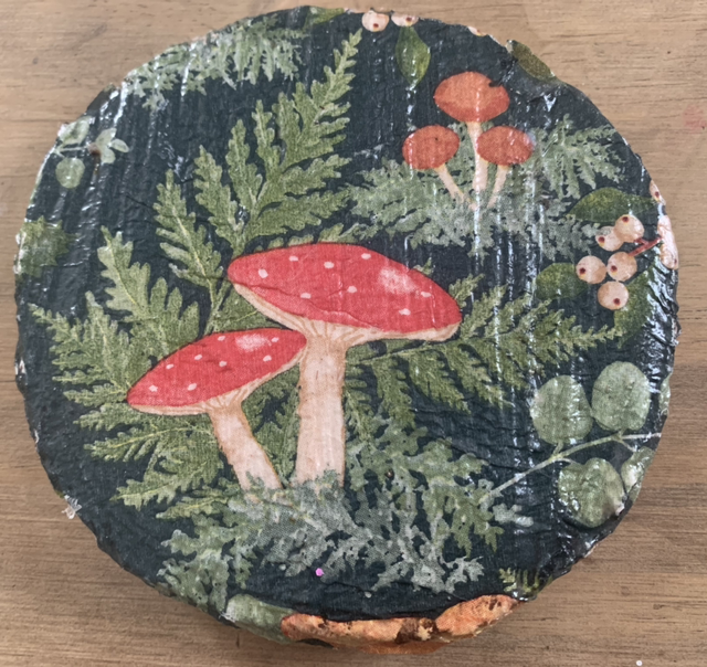 Toadstool Candle Plate