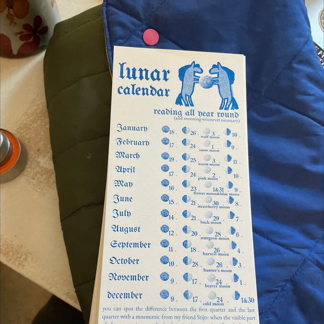 SUPeR lunar calendar