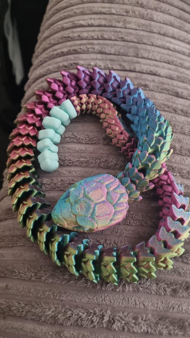 GS3Ds 3D Printed Articulated Snake - Unique and Fascinating Decor Piece. Autism and ADHD.