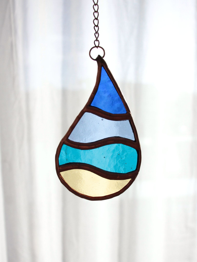 🏖️ Suspension Bord de Mer en vitrail