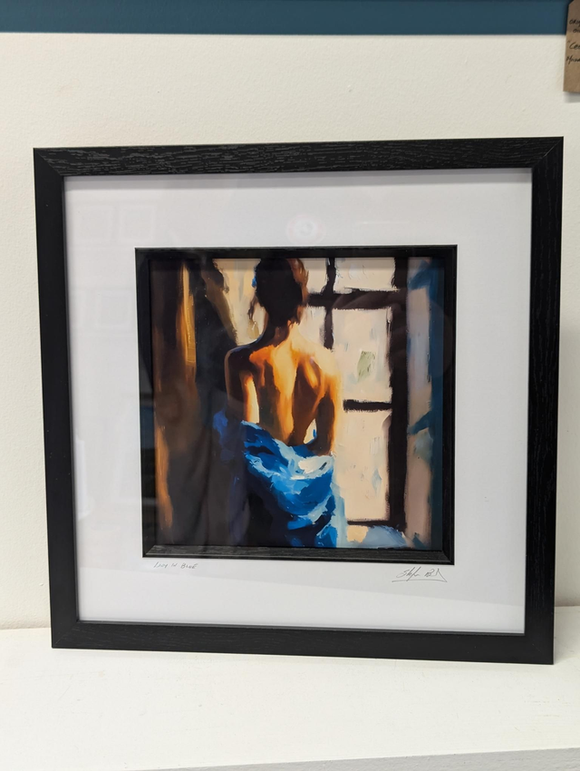 &#039;Lady in Blue&#039; - Framed Art Print by Stefan Birch