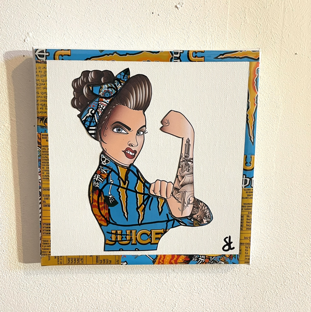 Tableau pin up 20x20 cm
