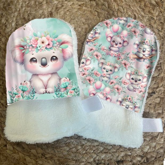 Gant de toilette Koala fleuri 