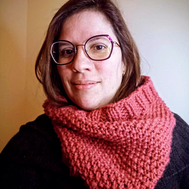 Tour de cou tricoté – Rouge brique / Terracotta