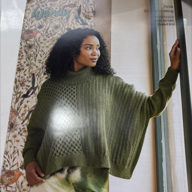 7034 Ladies Poncho DK Pattern