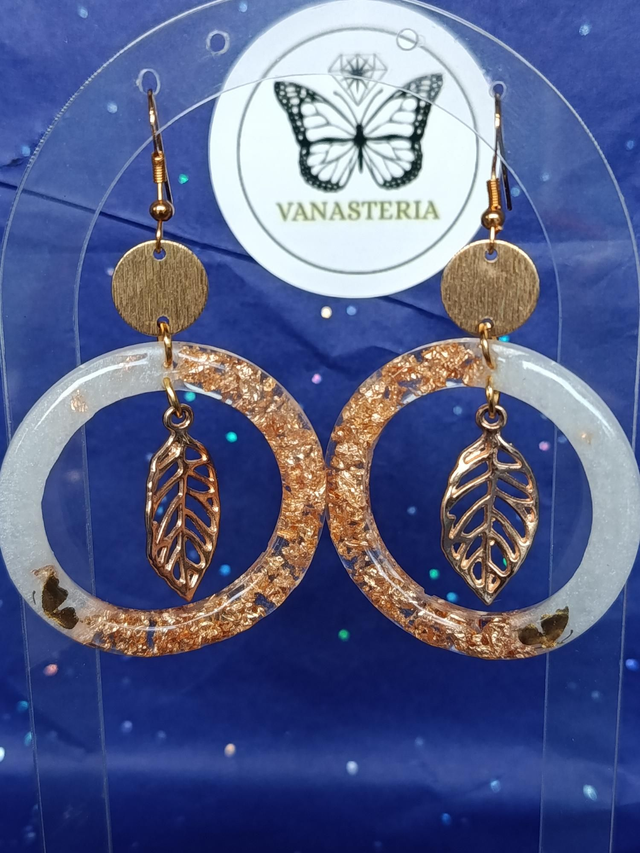 Exploration Solaire - Boucles d’oreilles "Les Feuilles d’Orée "