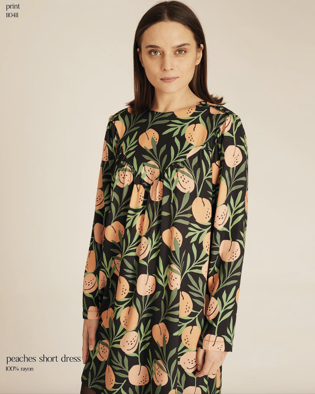 Abito stampa arance/pesche XS