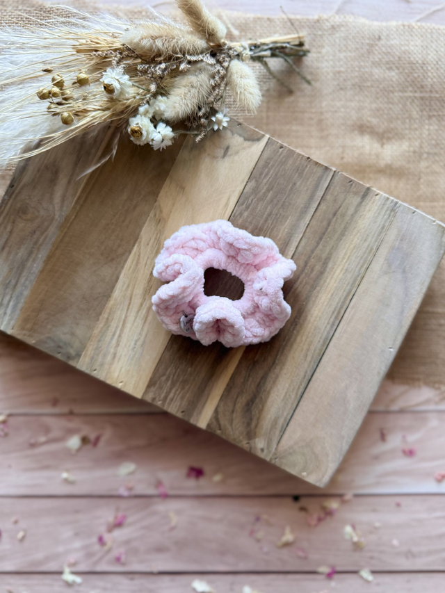 Chouchou tout doux rose pastel