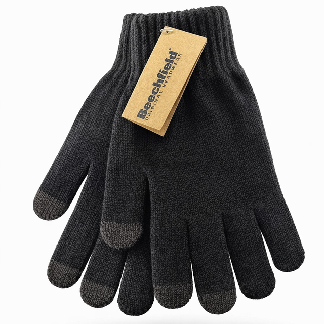 Handschoenen gebreid - Touchscreen tips - Zwart