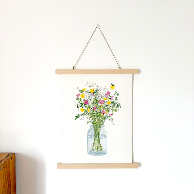 Aquarelle originale 26x36 cm - Retour de balade 