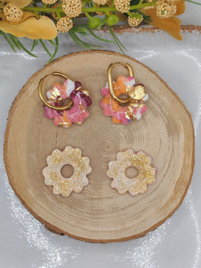 Fleur Leady blanc Bordeaux orange rose réversible