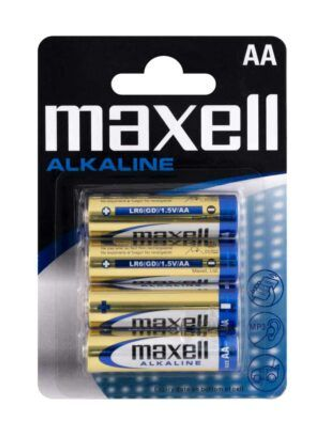 LR6 (AA) Maxell Alkaline Battery (Pack 12 x 4 Batteries)