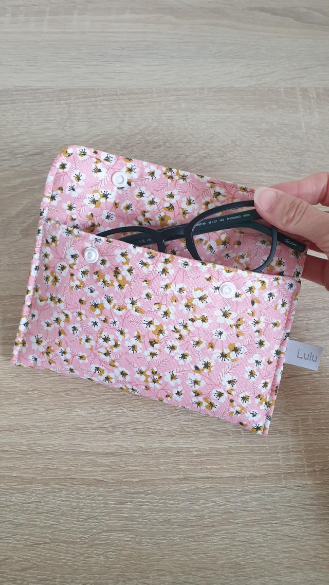 Étuis à lunettes ou téléphone FLEURI ROSE