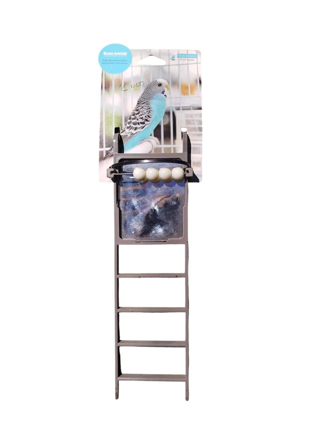 Espejo con escalera para aves