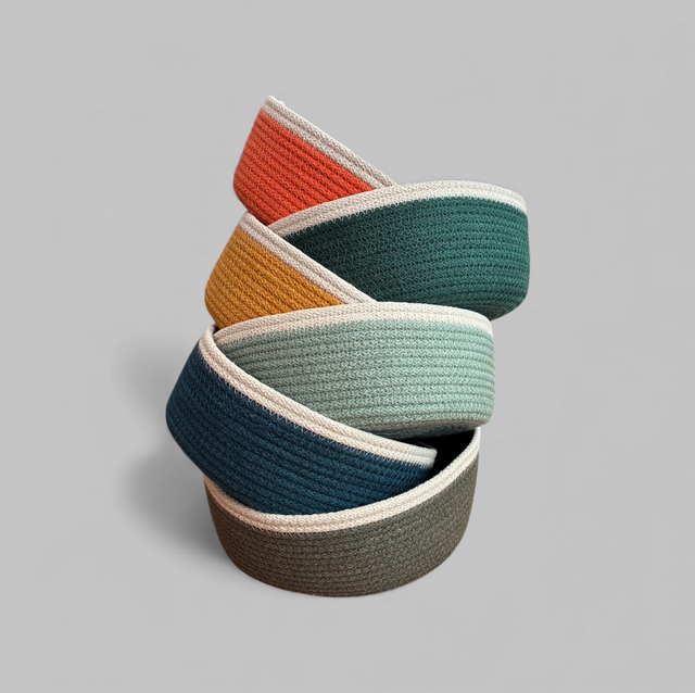 Panier haut double bordure bi-color