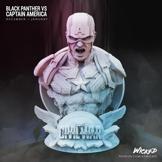 Buste Portrait CAPTAIN AMERICA CIVIL WAR