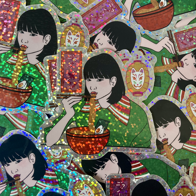 Sticker Ramen girl