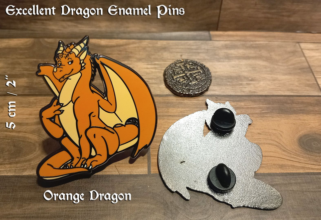 Pins Dragon Orange