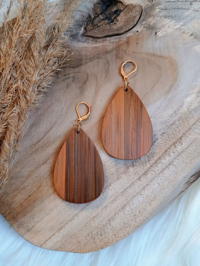 Boucles d'oreilles GOUTTE Chevron