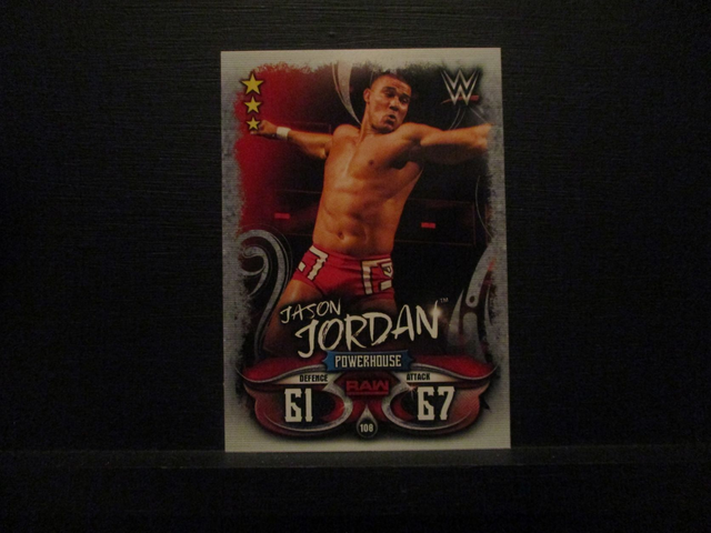 Jason Jordan - Raw Slam Attax Live Original Trading Card #108