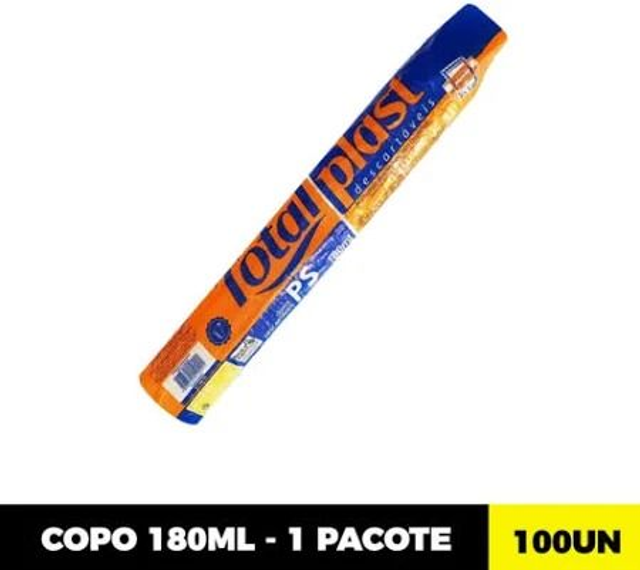 Copo Desc. 180ml Transp. C/100