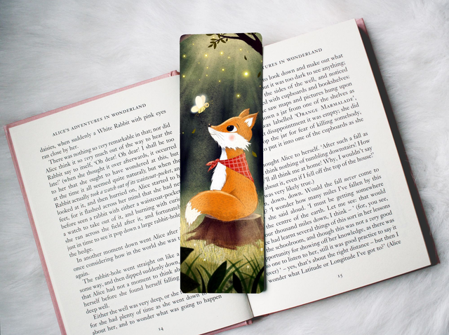 Marque-page "Renard papillon"